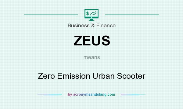 What does ZEUS mean? It stands for Zero Emission Urban Scooter