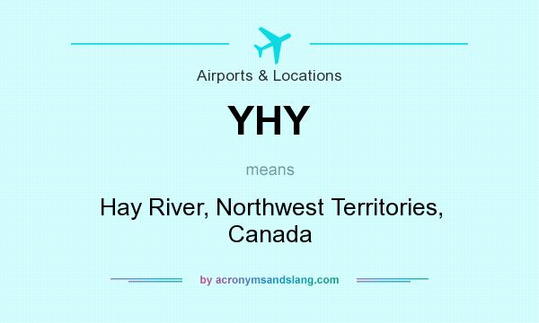 What does YHY mean? It stands for Hay River, Northwest Territories, Canada