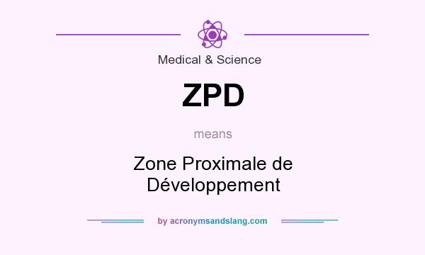 What does ZPD mean? It stands for Zone Proximale de Développement