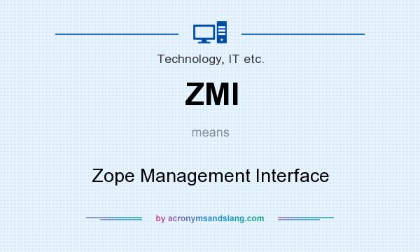 What does ZMI mean? It stands for Zope Management Interface