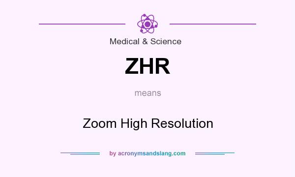 What does ZHR mean? It stands for Zoom High Resolution