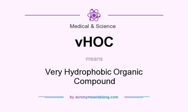 What does vHOC mean? It stands for Very Hydrophobic Organic Compound