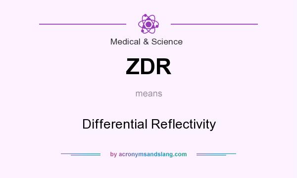 What does ZDR mean? It stands for Differential Reflectivity