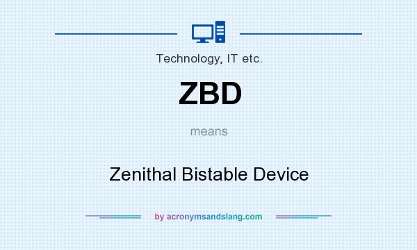 What does ZBD mean? It stands for Zenithal Bistable Device