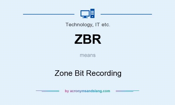 What does ZBR mean? It stands for Zone Bit Recording