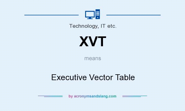 What does XVT mean? It stands for Executive Vector Table
