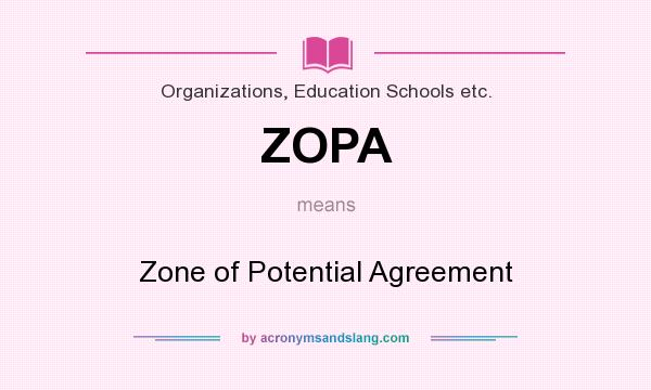 What does ZOPA mean? It stands for Zone of Potential Agreement