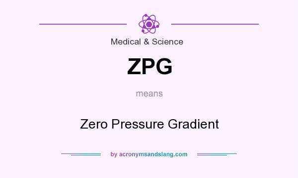What does ZPG mean? It stands for Zero Pressure Gradient