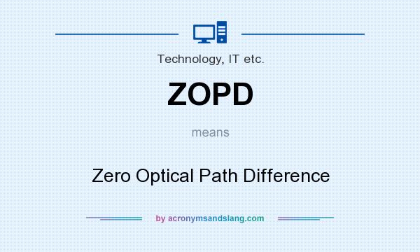 What does ZOPD mean? It stands for Zero Optical Path Difference