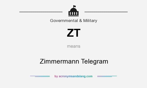 What does ZT mean? It stands for Zimmermann Telegram