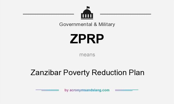 What does ZPRP mean? It stands for Zanzibar Poverty Reduction Plan