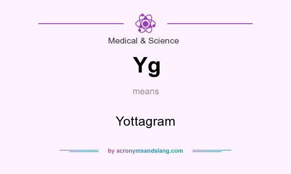 What does Yg mean? It stands for Yottagram