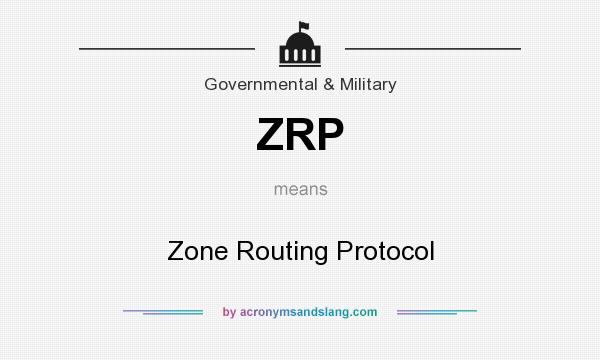 What does ZRP mean? It stands for Zone Routing Protocol