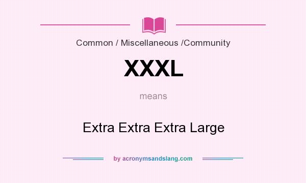 What does XXXL mean? It stands for Extra Extra Extra Large