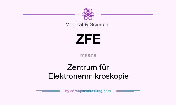 What does ZFE mean? It stands for Zentrum für Elektronenmikroskopie