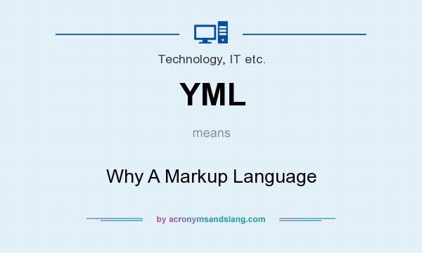 What does YML mean? It stands for Why A Markup Language
