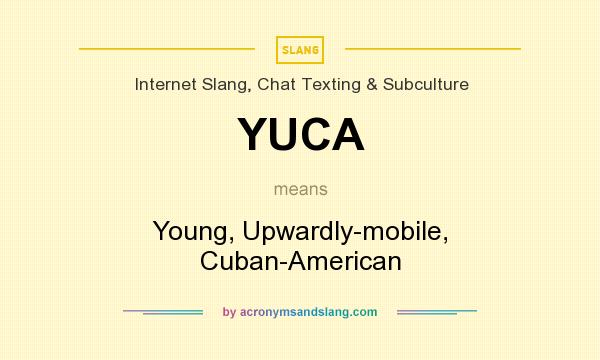 What does YUCA mean? It stands for Young, Upwardly-mobile, Cuban-American