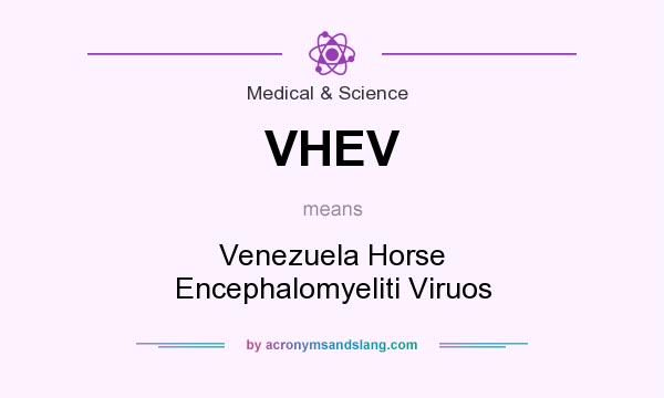 What does VHEV mean? It stands for Venezuela Horse Encephalomyeliti Viruos