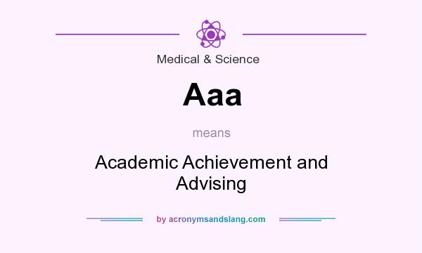 What does Aaa mean? It stands for Academic Achievement and Advising