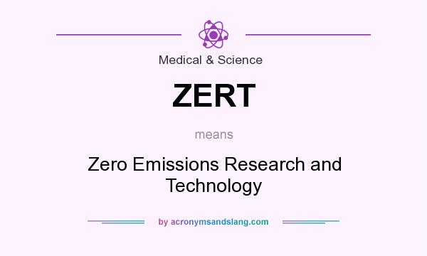 What does ZERT mean? It stands for Zero Emissions Research and Technology