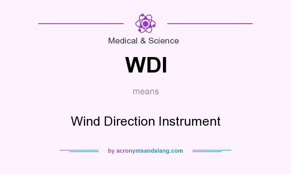 What does WDI mean? It stands for Wind Direction Instrument
