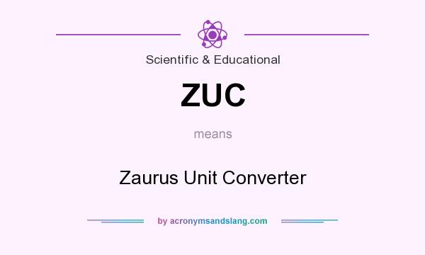 What does ZUC mean? It stands for Zaurus Unit Converter
