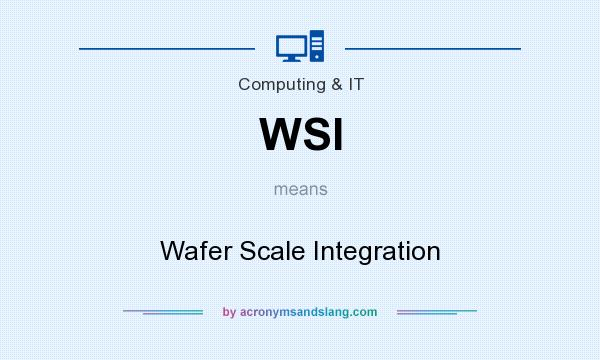 What does WSI mean? It stands for Wafer Scale Integration