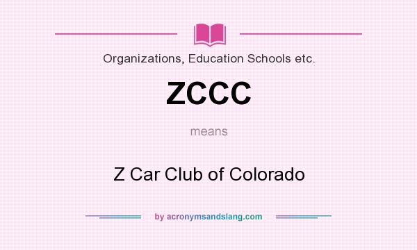 What does ZCCC mean? It stands for Z Car Club of Colorado