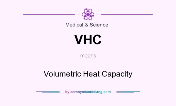 What does VHC mean? It stands for Volumetric Heat Capacity