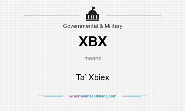 What does XBX mean? It stands for Ta’ Xbiex