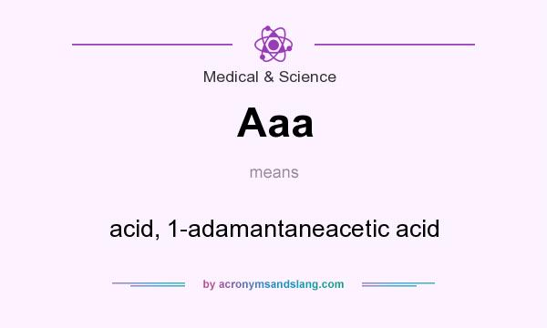 What does Aaa mean? It stands for acid, 1-adamantaneacetic acid