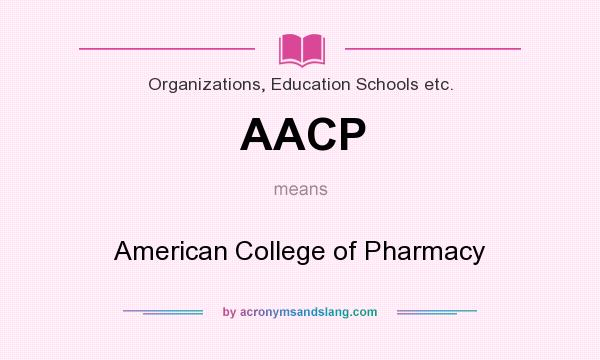 What does AACP mean? It stands for American College of Pharmacy