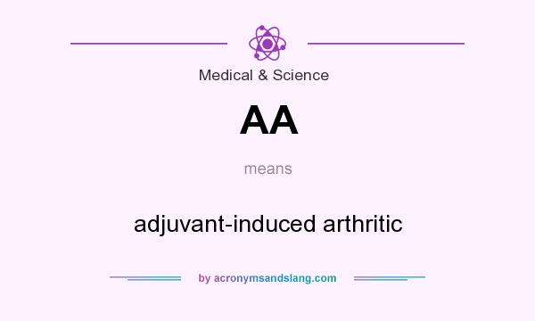 What does AA mean? It stands for adjuvant-induced arthritic