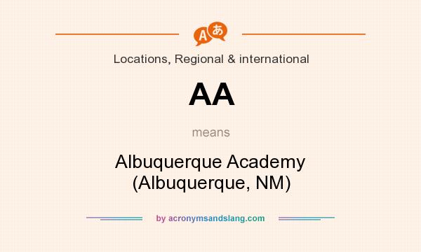 What does AA mean? It stands for Albuquerque Academy (Albuquerque, NM)