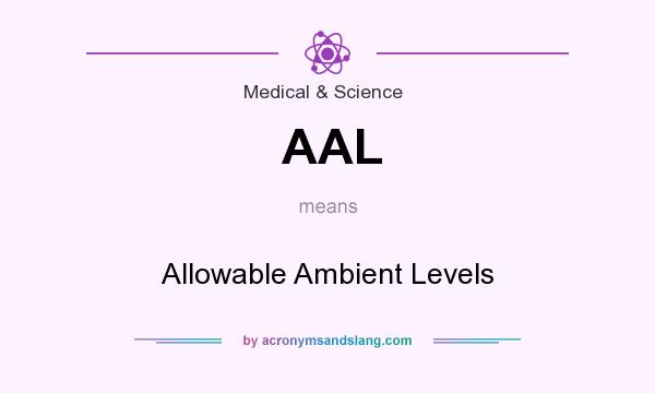 What does AAL mean? It stands for Allowable Ambient Levels