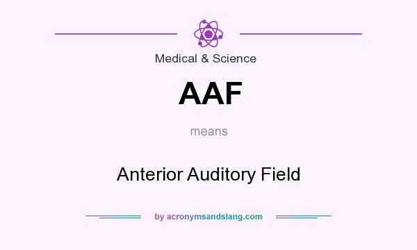 What does AAF mean? It stands for Anterior Auditory Field