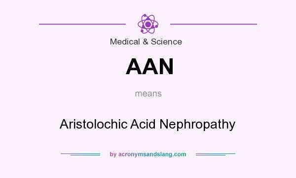 What does AAN mean? It stands for Aristolochic Acid Nephropathy