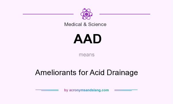 What does AAD mean? It stands for Ameliorants for Acid Drainage