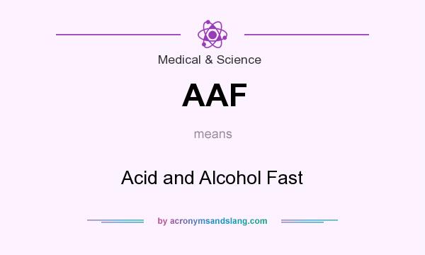 What does AAF mean? It stands for Acid and Alcohol Fast
