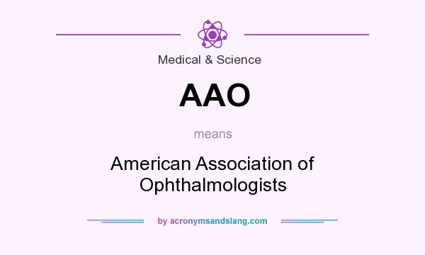 What does AAO mean? It stands for American Association of Ophthalmologists
