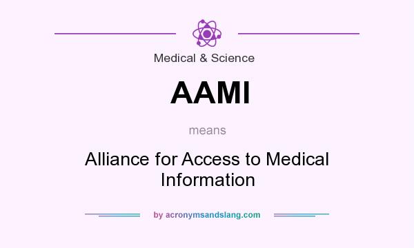 What does AAMI mean? It stands for Alliance for Access to Medical Information