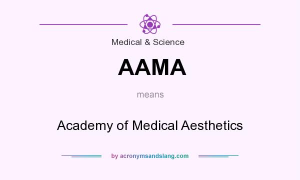 What does AAMA mean? It stands for Academy of Medical Aesthetics