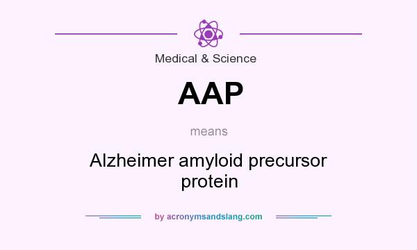 What does AAP mean? It stands for Alzheimer amyloid precursor protein