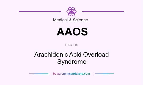 What does AAOS mean? It stands for Arachidonic Acid Overload Syndrome