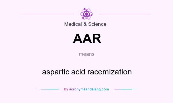 What does AAR mean? It stands for aspartic acid racemization