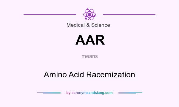 What does AAR mean? It stands for Amino Acid Racemization