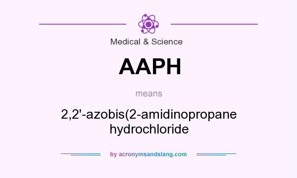 What does AAPH mean? It stands for 2,2`-azobis(2-amidinopropane hydrochloride