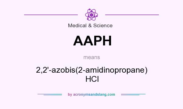 What does AAPH mean? It stands for 2,2`-azobis(2-amidinopropane) HCl