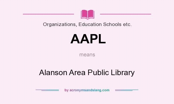 What does AAPL mean? It stands for Alanson Area Public Library