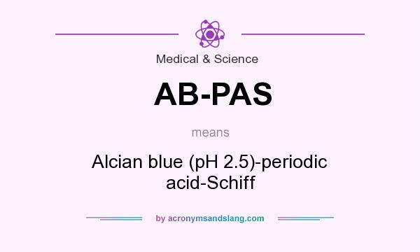 What does AB-PAS mean? It stands for Alcian blue (pH 2.5)-periodic acid-Schiff
